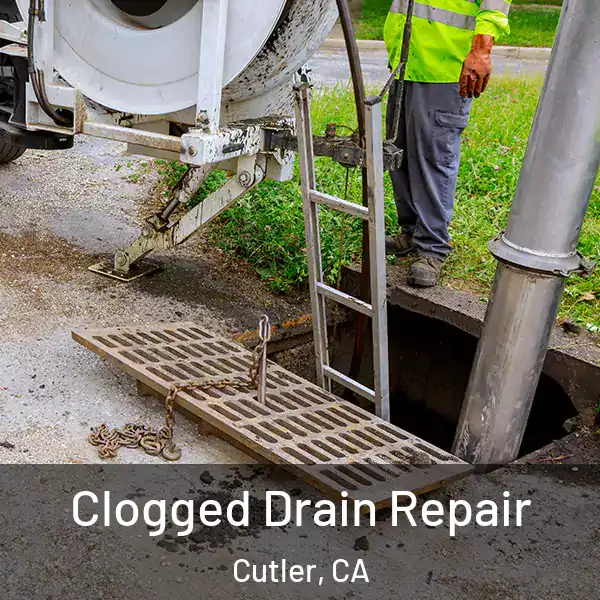  Clogged Drain Repair Cutler, CA